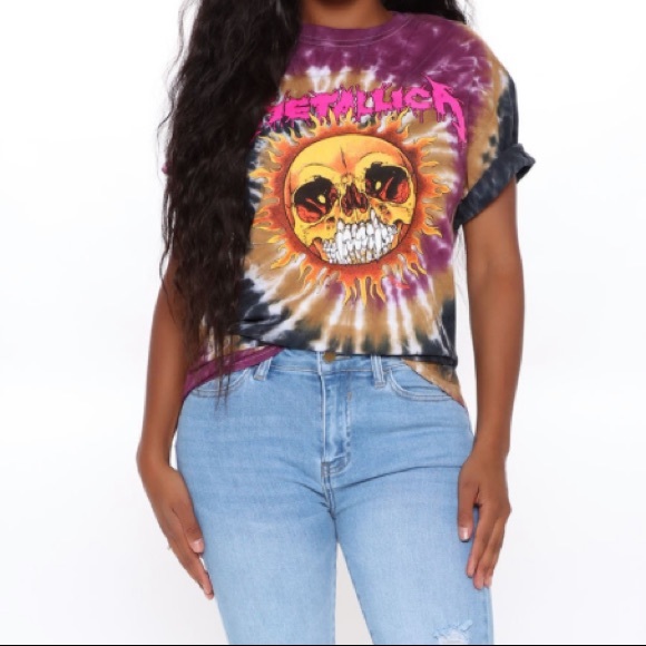 METALLICA Sun Tie Dye Tee NWT - Picture 12 of 12